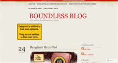 Desktop Screenshot of boundlessblog.wordpress.com