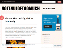 Tablet Screenshot of notenufoftoomuch.wordpress.com