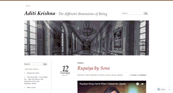 Desktop Screenshot of aditikrishna.wordpress.com