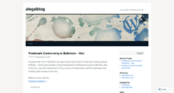 Desktop Screenshot of alegalblog.wordpress.com
