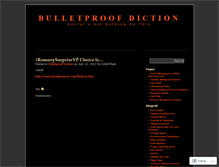 Tablet Screenshot of bulletproofdiction.wordpress.com