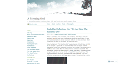 Desktop Screenshot of amorningowl.wordpress.com