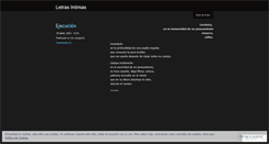 Desktop Screenshot of letrasintimas.wordpress.com