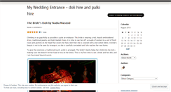 Desktop Screenshot of myweddingentrance.wordpress.com