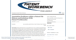 Desktop Screenshot of patentworkbench.wordpress.com