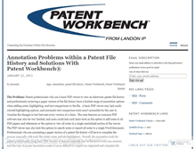 Tablet Screenshot of patentworkbench.wordpress.com