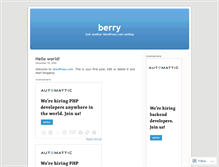 Tablet Screenshot of berrydad.wordpress.com