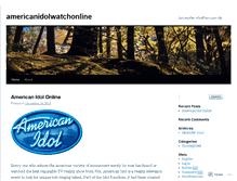 Tablet Screenshot of americanidolwatchonline.wordpress.com