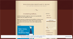 Desktop Screenshot of polygolembestiary.wordpress.com