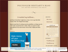 Tablet Screenshot of polygolembestiary.wordpress.com