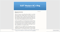 Desktop Screenshot of glbtwesternnc.wordpress.com