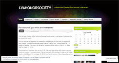 Desktop Screenshot of lvahonorsociety.wordpress.com