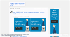 Desktop Screenshot of naturextensions.wordpress.com