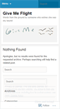 Mobile Screenshot of givemeflight.wordpress.com