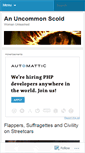 Mobile Screenshot of anuncommonscold.wordpress.com