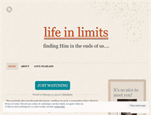 Tablet Screenshot of lifeinlimits.wordpress.com