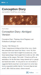 Mobile Screenshot of conceptiondiary.wordpress.com