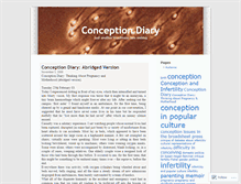 Tablet Screenshot of conceptiondiary.wordpress.com