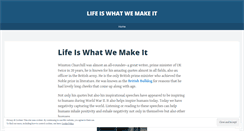 Desktop Screenshot of lifeiswhatwemake.wordpress.com