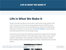 Tablet Screenshot of lifeiswhatwemake.wordpress.com