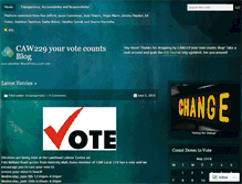 Tablet Screenshot of caw229yourvotecounts.wordpress.com