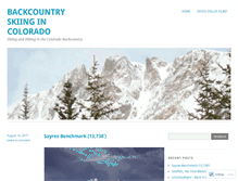 Tablet Screenshot of coloradobackcountry.wordpress.com