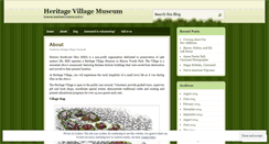 Desktop Screenshot of heritagevillagemuseum.wordpress.com