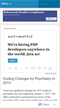 Mobile Screenshot of behavioralhealthcompliance.wordpress.com