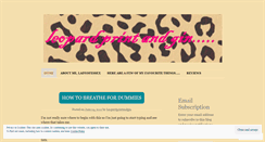 Desktop Screenshot of leopardprintandgin.wordpress.com