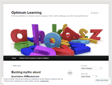 Tablet Screenshot of optimumlearning.wordpress.com