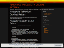 Tablet Screenshot of pineappletableclothcrochetpatternvaji.wordpress.com