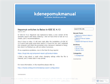 Tablet Screenshot of kdenepomukmanual.wordpress.com