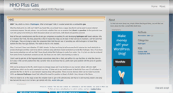 Desktop Screenshot of hhoplusgas.wordpress.com
