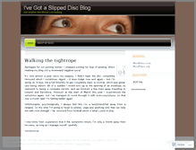 Tablet Screenshot of ivegotaslippeddisc.wordpress.com