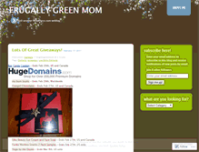 Tablet Screenshot of frugallygreenmom.wordpress.com