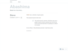 Tablet Screenshot of abashima.wordpress.com