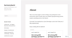 Desktop Screenshot of bartoszrybacki.wordpress.com