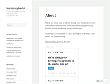 Tablet Screenshot of bartoszrybacki.wordpress.com