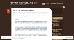 Desktop Screenshot of forwhattheywereweare.wordpress.com