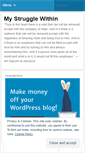 Mobile Screenshot of mystrugglewithin.wordpress.com