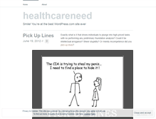 Tablet Screenshot of healthcareneed.wordpress.com
