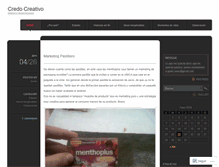 Tablet Screenshot of credocreativo.wordpress.com