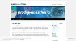 Desktop Screenshot of prodigyanesthesia.wordpress.com