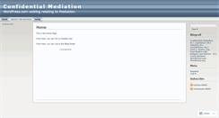 Desktop Screenshot of confidentialmediation.wordpress.com