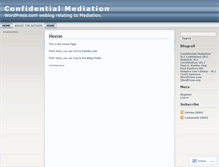 Tablet Screenshot of confidentialmediation.wordpress.com