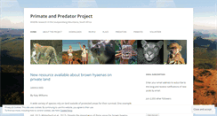 Desktop Screenshot of primateandpredatorproject.wordpress.com