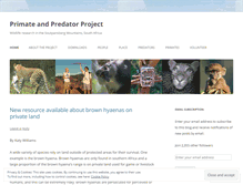Tablet Screenshot of primateandpredatorproject.wordpress.com
