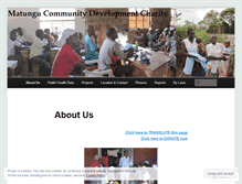 Tablet Screenshot of matungucommunitycharity.wordpress.com