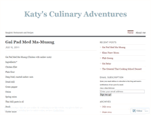 Tablet Screenshot of katysculinaryadventures.wordpress.com