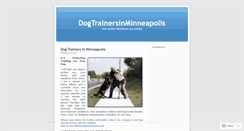 Desktop Screenshot of dogtrainersinminneapolis.wordpress.com